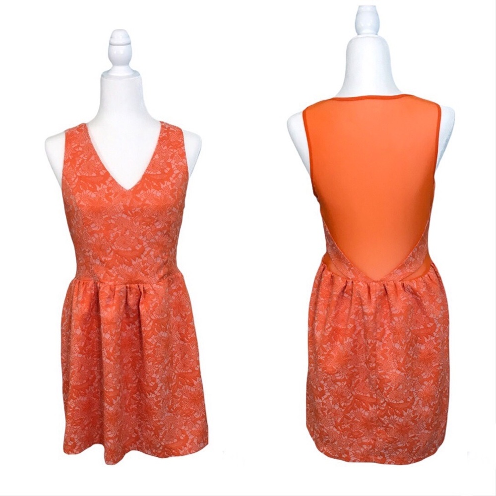Emmelee Mesh Back Floral Dress Size Large